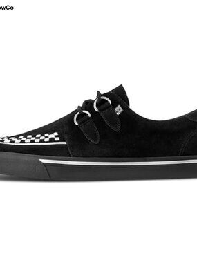 Suede Creeper Sneakers with D-Ring Lace Up, Memory Foam, Unisex Style